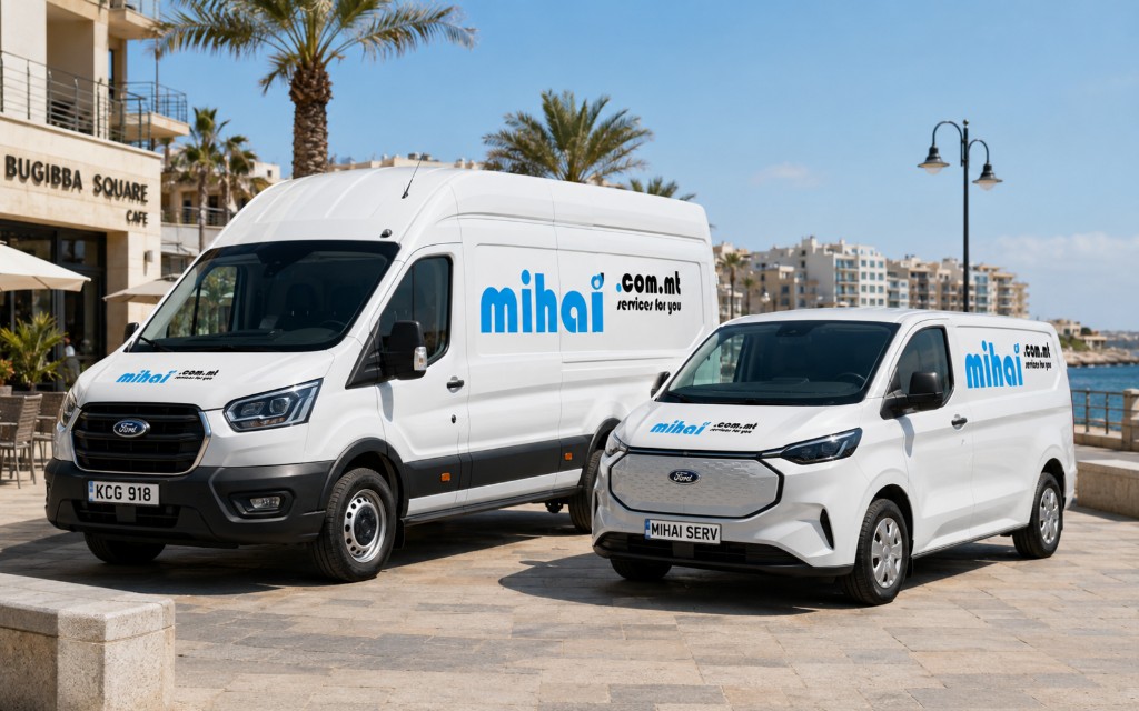 Cargo Taxi vehicle lineup photograph showing the actual available vans